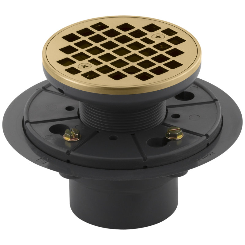 K91352BZ,AF,BGD Kohler Round Design 3" Grid Shower Drain & Reviews Wayfair